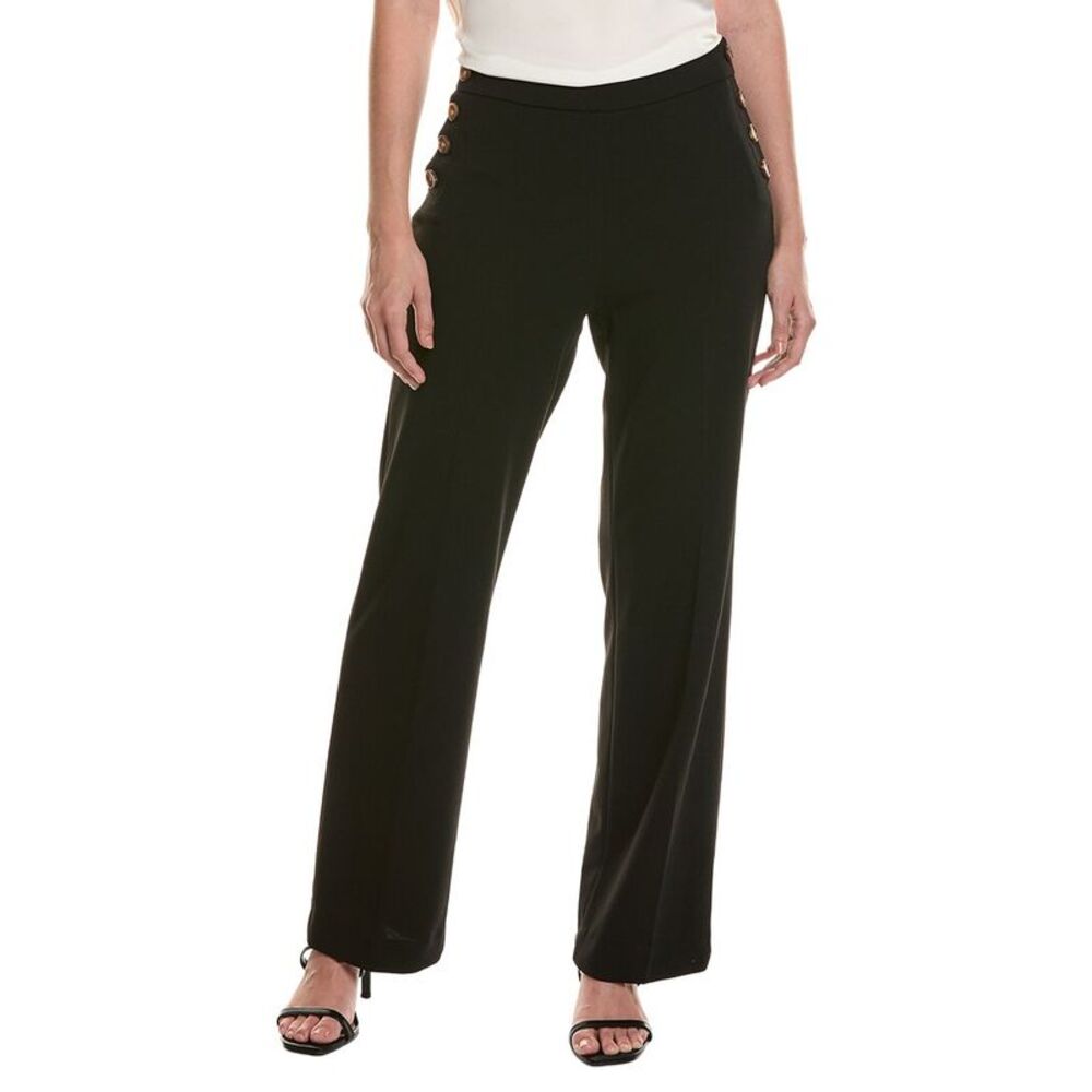 Anne Klein Womens  Sailor Wide Leg Pant, Black